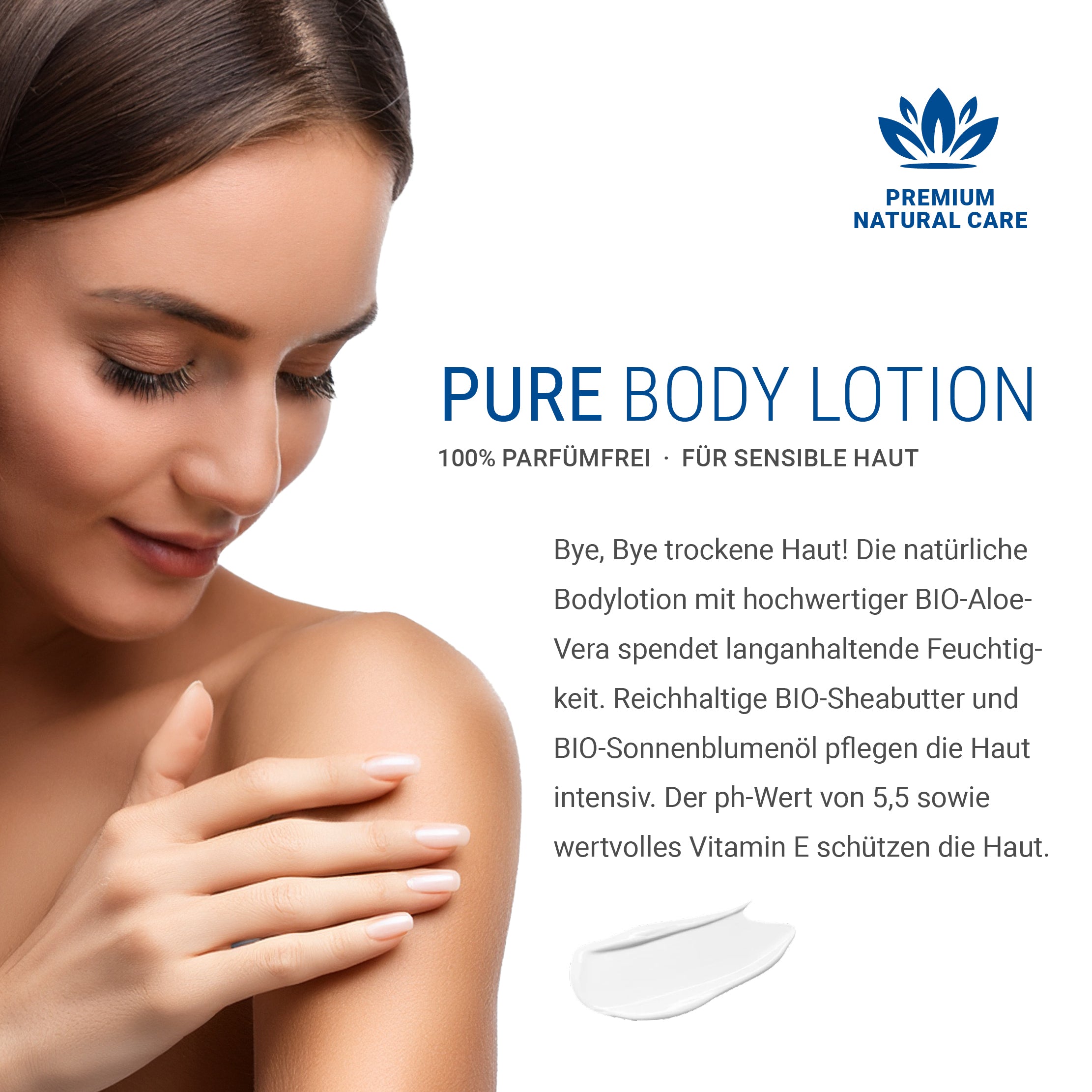 Pure Body Lotion, natürliche Pflege für sehr empfindliche Haut